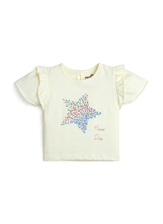 Bontots Infant Girls Pack of 4 Organic Cotton T-Shirts - Image 2